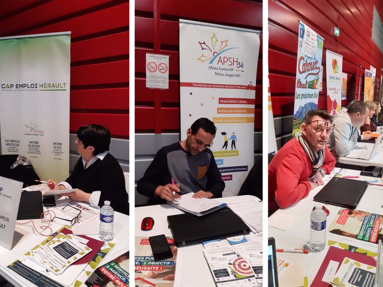 forum emploi bédarieux stand cap emploi hérault